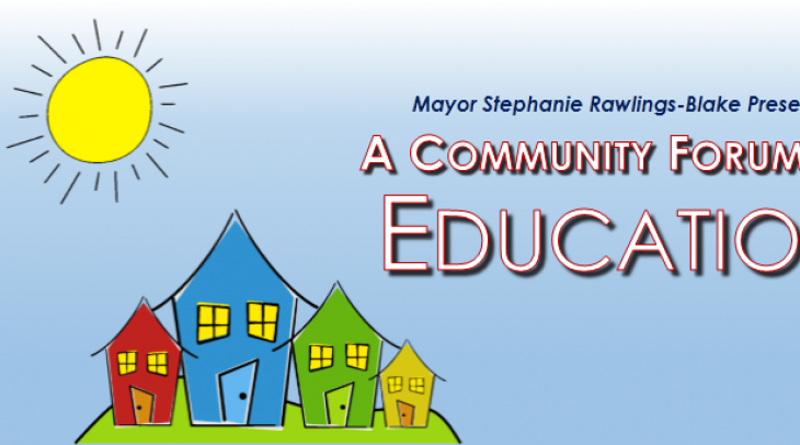 Mayor Stephanie Rawlings-Blake presents a Community Forum on education